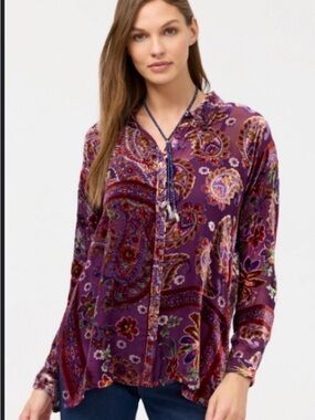 NWT Jhonny Was Slim Audrey Collared Shirt